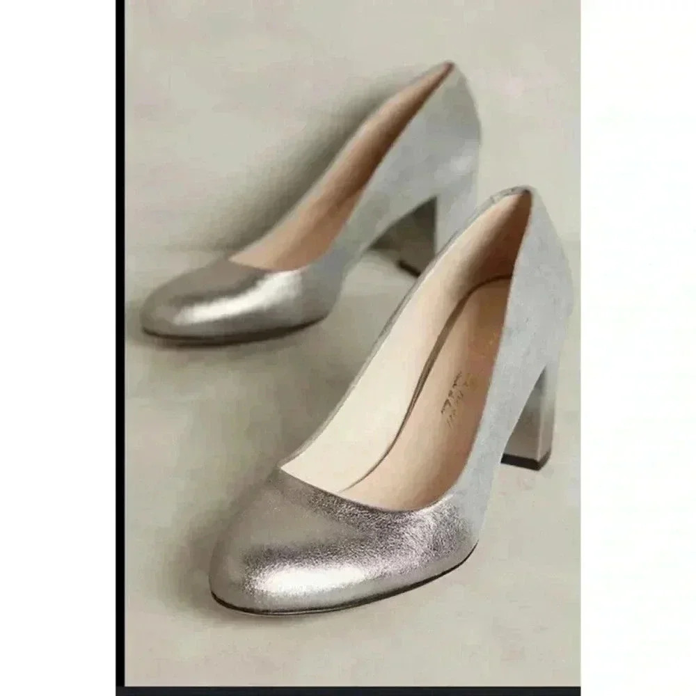 Anthropologie Lenora Rita Suede Heels Size 41 Or Us 10.5